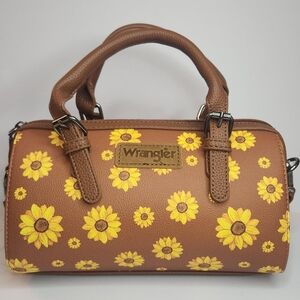 Wrangler Brown Sunflower Satchel Bag